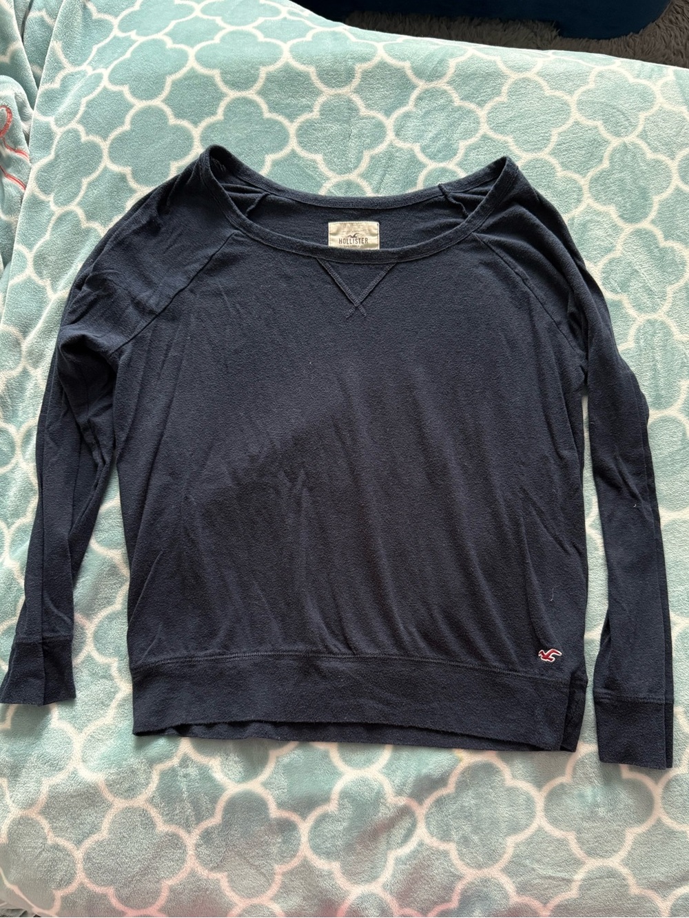 Hollister Navy Long Sleeve Top